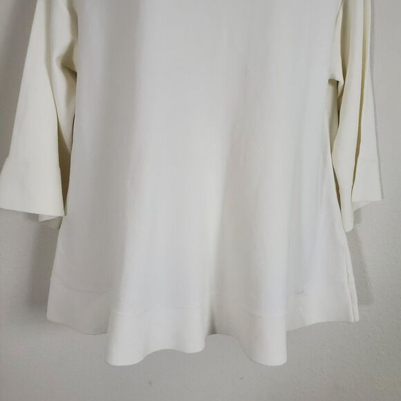 Tommy Hilfiger Women's Sweater Large Ivory Knit Flowy Lightweight Basic Minimal - Picture 3 of 9